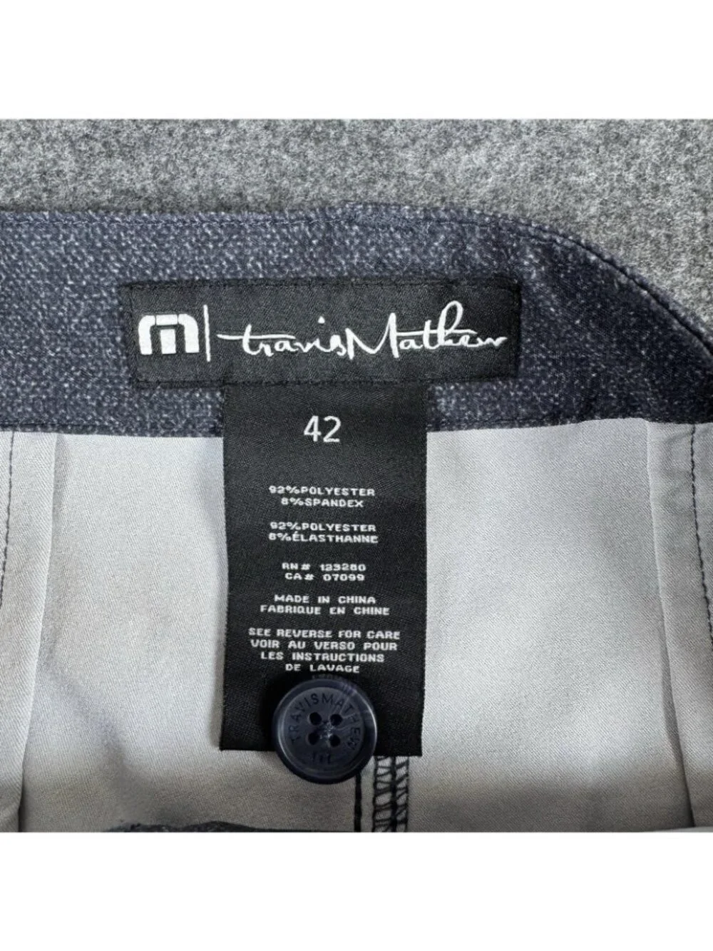 Travis Matthew Shorts Mens Size 42 Gray Chino Golf Casual Stretch Performance